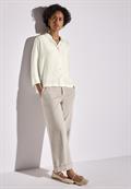 Crinkle-Hemdbluse off white