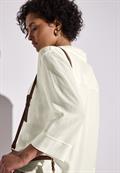 Crinkle-Hemdbluse off white