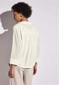 Crinkle-Hemdbluse off white