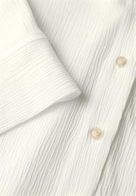 Crinkle-Hemdbluse off white
