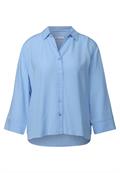 Crinkle-Hemdbluse serenity blue