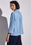 Crinkle-Hemdbluse serenity blue