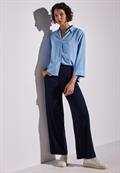 Crinkle-Hemdbluse serenity blue