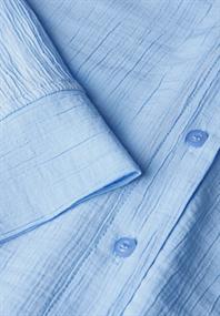 Crinkle-Hemdbluse serenity blue