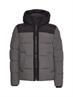 CRINKLE NYLON COLOR BLOCK PUFFER medium charcoal