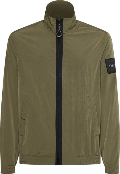 CRINKLE NYLON EASY BLOUSON delta green