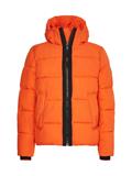 CRINKLE NYLON QUILT JACKET coral orange