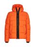 CRINKLE NYLON QUILT JACKET coral orange