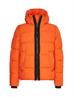 CRINKLE NYLON QUILT JACKET coral orange