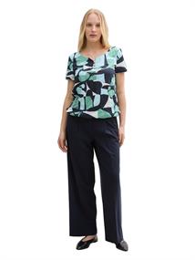 Crinkle T-Shirt mit Muster green dots and shapes design
