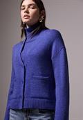 Cropped Cardigan force blue mel.