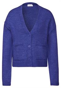 Cropped Cardigan force blue mel.
