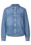 Cropped Jeans Overshirt light blue wash