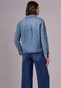 Cropped Jeans Overshirt light blue wash