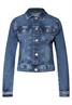 Cropped Jeansjacke dark blue random washed