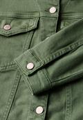 Cropped Jeansjacke green wash