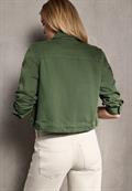 Cropped Jeansjacke green wash