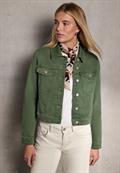 Cropped Jeansjacke green wash
