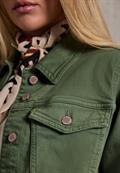 Cropped Jeansjacke green wash
