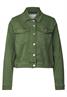 Cropped Jeansjacke green wash