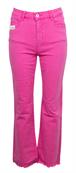 Cropped Mini Flared Jeans pink