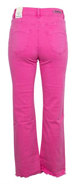 Cropped Mini Flared Jeans pink