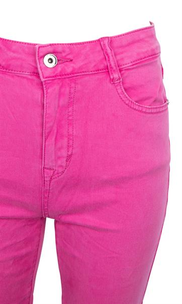 Cropped Mini Flared Jeans pink