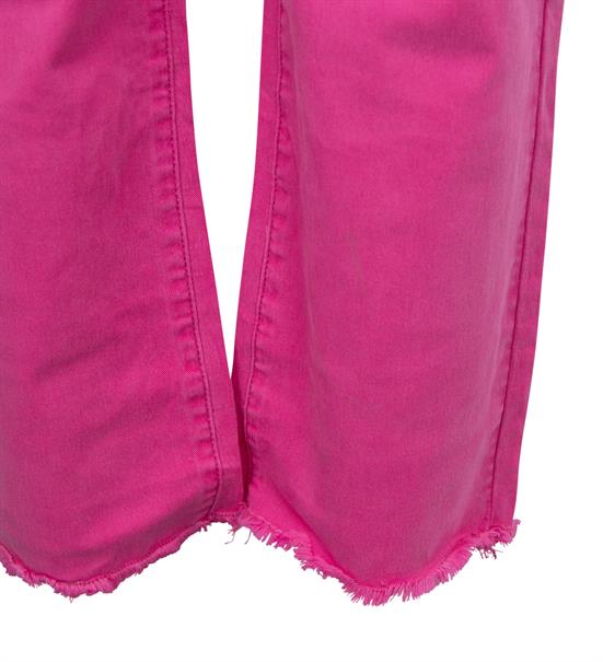 Cropped Mini Flared Jeans pink
