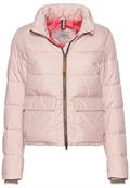 Cropped Pufferjacke aus recyceltem Polyester rose