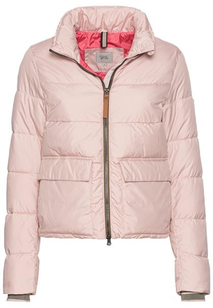 Cropped Pufferjacke aus recyceltem Polyester rose