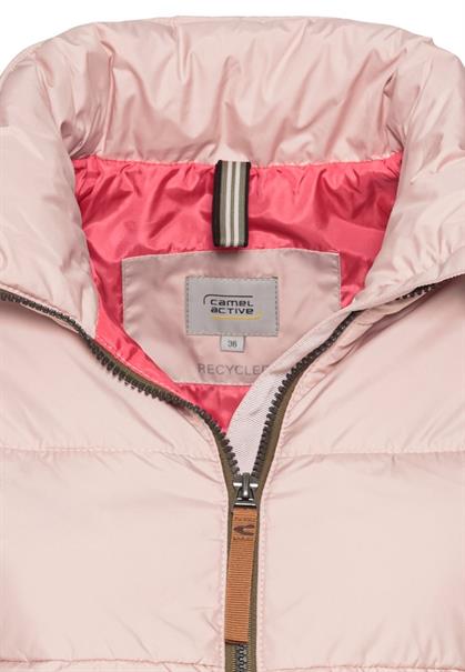 Cropped Pufferjacke aus recyceltem Polyester rose