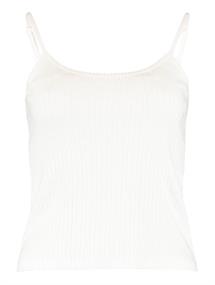 Cropped-Top in Ripp-Optik white