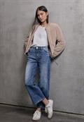 Cropped Wide Leg Jeans medium blue wash