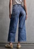 Cropped Wide Leg Jeans medium blue wash