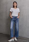 Cropped Wide Leg Jeans medium blue wash