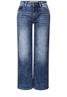 Cropped Wide Leg Jeans medium blue wash