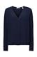Crêpe-Bluse mit V-Ausschnitt navy