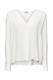 Crêpe-Bluse mit V-Ausschnitt off white