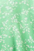 Crêpe-Bluse mit V-Ausschnitt und Print citrus green