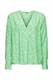 Crêpe-Bluse mit V-Ausschnitt und Print citrus green