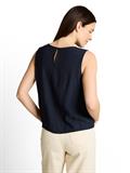 Crêpe Blusentop mit Rundhalsausschnitt sky captain blue