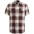 Ctn Slub Herringbone Check Esben dry rose