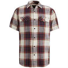 Ctn Slub Herringbone Check Esben dry rose
