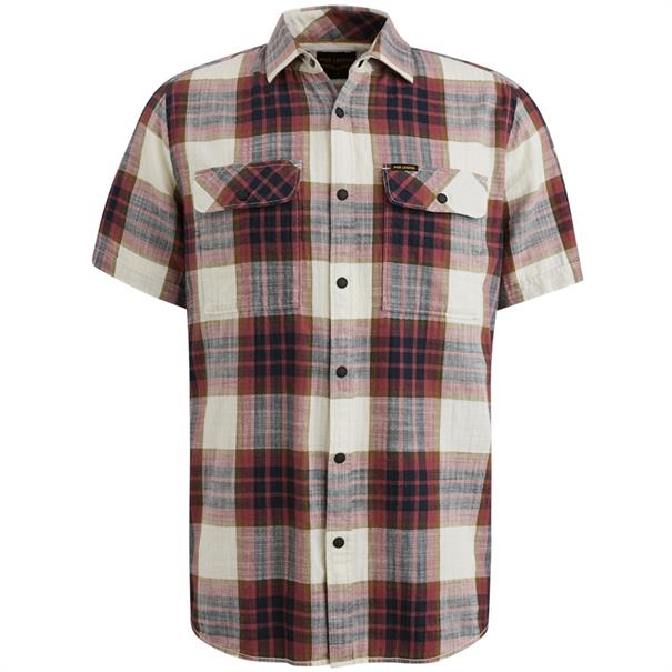 Ctn Slub Herringbone Check Esben dry rose