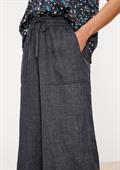 Culotte aus Leinen blau1