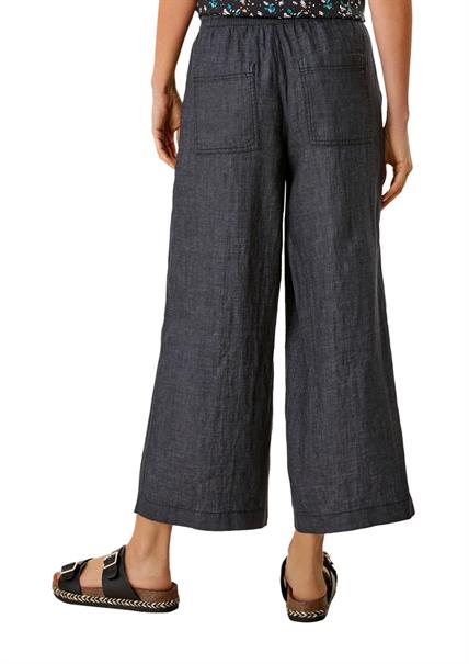 Culotte aus Leinen blau1