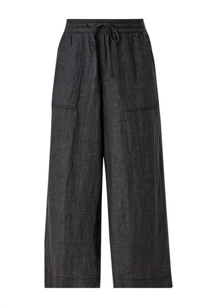 Culotte aus Leinen blau1