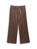 Culotte Hose in Lederoptik dark pecan brown