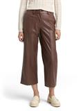 Culotte Hose in Lederoptik dark pecan brown