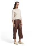 Culotte Hose in Lederoptik dark pecan brown